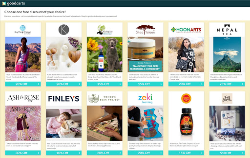 discount page on GoodCarts app